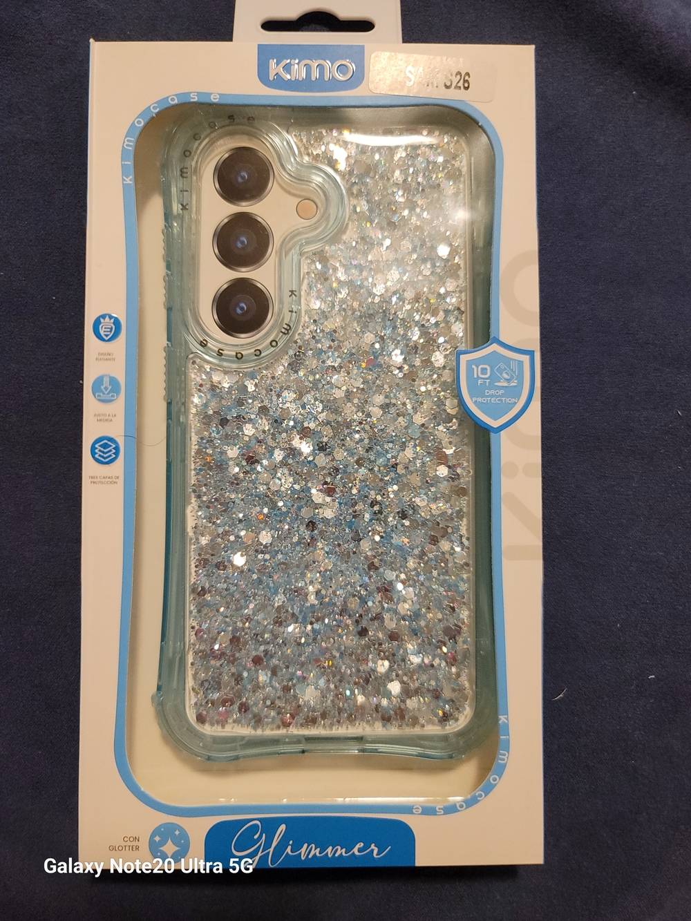 Glimmer Sparkle Phone Case For SAMSUNG S26 - Silver/Blue